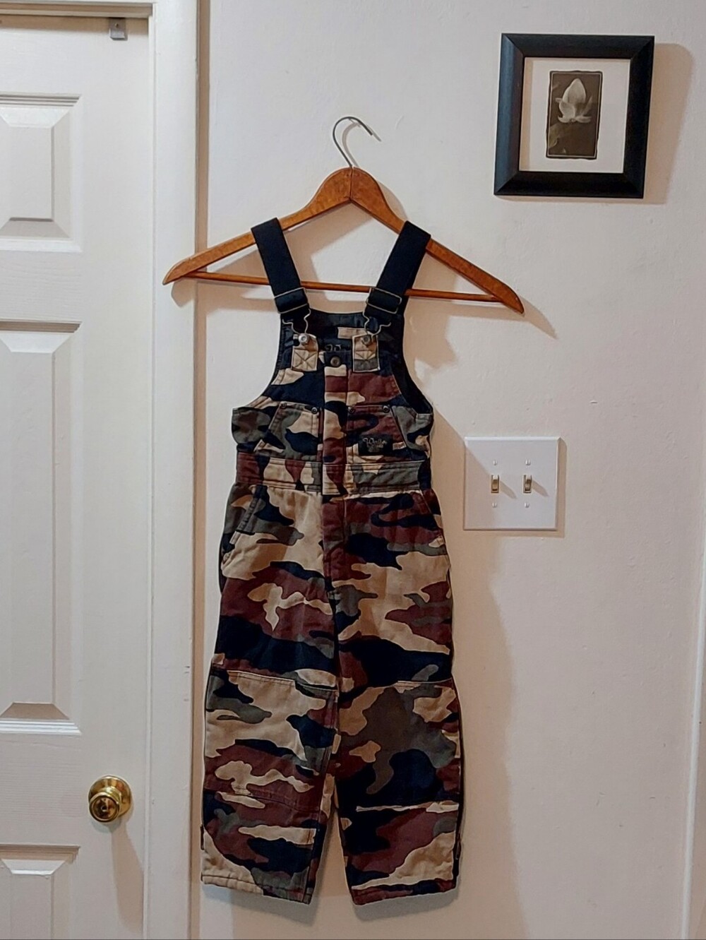 Walls Kids Camo Overalls with Dark Straps 6/7